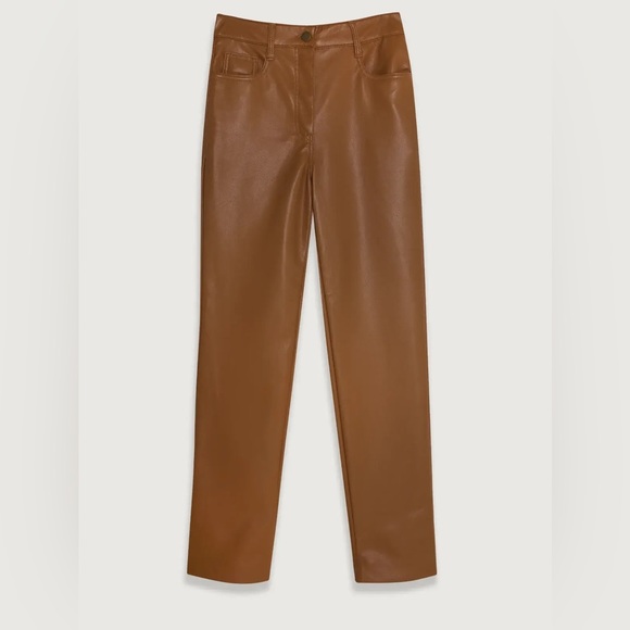 VEGAN LEATHER PANT OAK+FORT - Picture 1 of 4